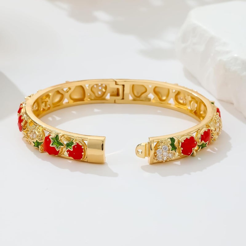 Ethlyn Gifts for girls Gold Plated Colorful Openable Kids Baby Girls Bangles Bracelets Birthday Christmas Gifts for 2years 4 years 5 years old girls - Image 4